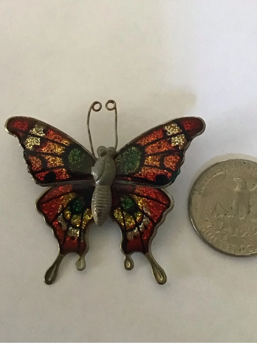 Vintage 1970s Butterfly Brooch Mexico